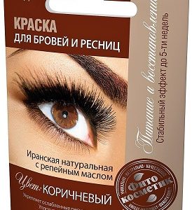 Krémová farba s hennou na obočie a riasy HNEDÁ - Fitokosmetik - 2x2 ml