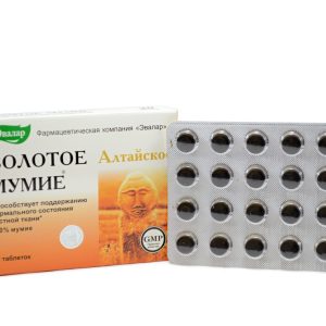 "Zlaté mumio" – mumio altajské očistené – potravinový doplnok stravy - Evalar Balenie: 60 tabliet