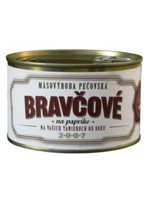 Mäsovýroba Pečovská Bravčové mäso na paprike 410g